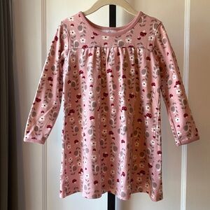 🍄 🐌 Hanna Andersson | Pink Long sleeve Mushroom and snail dress | 100cm